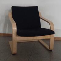 Poltroncina in stoffa e legno nuova