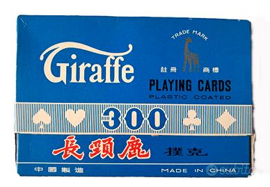 Set 2 Mazzi Carte Cinesi Giraffe n°300 1970 NUOVO