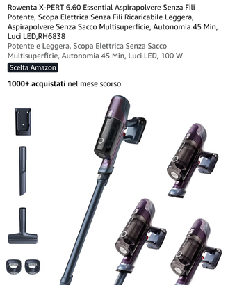 Scopa elettrica Rowenta X-PERT 6.60 Essential