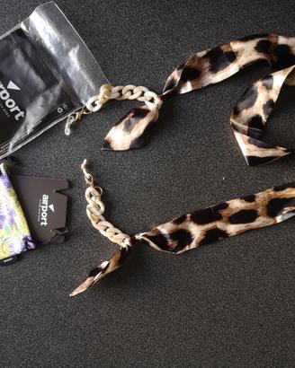 Catenella occhiali donna foulard animalier