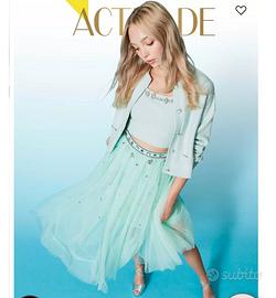 Gonna in tulle con ricamo a mano L

