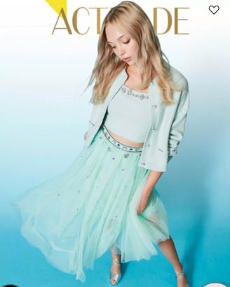 Gonna in tulle con ricamo a mano L

