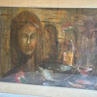 Quadro volto di donna Oliviero
