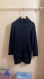 Cappotto misto lana blu 42