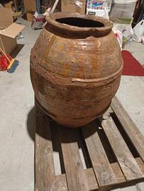 anfora antica smaltata, giara