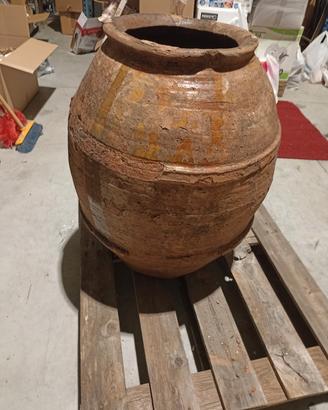 anfora antica smaltata, giara