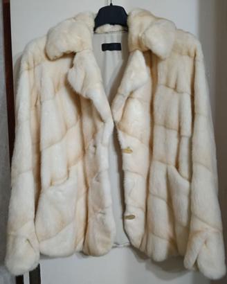 GIACCA CODE DI VISONE BIANCO