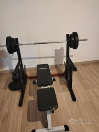 panca bilanciere pesi rack