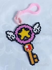 Portachiavi chiave stella Pixel art 