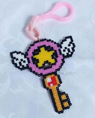 Portachiavi chiave stella Pixel art 