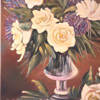 Quadro moderno natura morta olio su tela 50x60