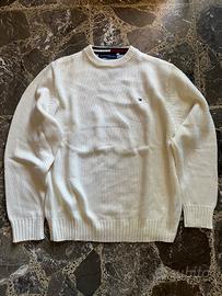 Maglione girocollo Tommy Hilfiger bianco uomo