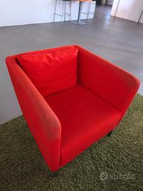 2 Poltrone IKEA Lounge Rosse in Tessuto