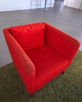 2 Poltrone IKEA Lounge Rosse in Tessuto