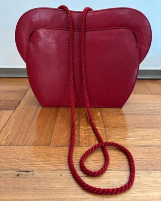 Borsa pochette pelle rossa Renaud Pellegrino