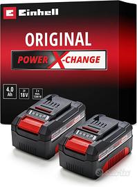 Einhell Originale PXC Twin Pack 4,0 Ah Batterie, 1