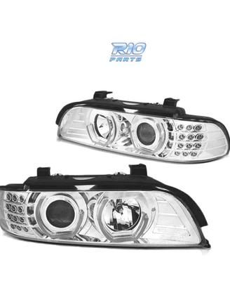 FARI BMW E39 95-03 ANGEL EYES 3D CROMATI FRECCE A 