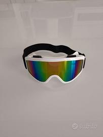 Maschera Motocross/sci/snowboard Bianco Nuova
