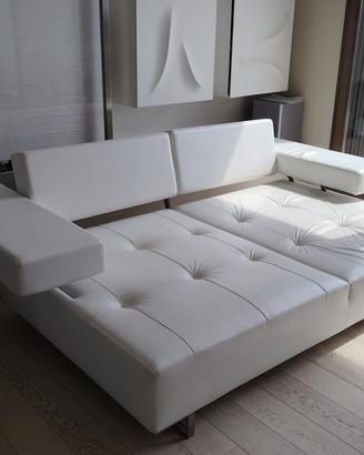 DIVANO ARKETIPO "LOFT" IN PELLE BIANCA - DESIGN