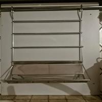 Porta oggetti in acciaio inox per cucina-bagno