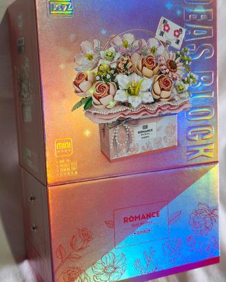 Cestino di fiori in mattoncini stile Lego