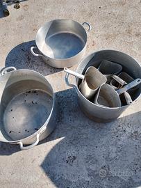 3 pentole professionali in alluminio 