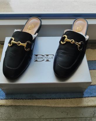 Sabot Pelle Nere 39 Divine Follie Made in Italy