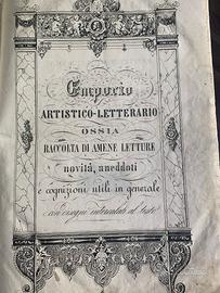 Libro antico "Emporio Artistico-Letterario" 1851