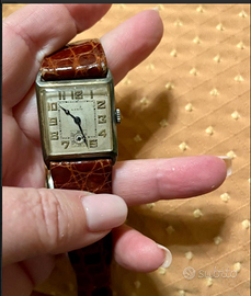 LANCOorologioMILITAREartDECOcassaARGENTOanni'20/30