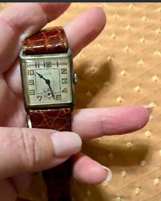 LANCOorologioMILITAREartDECOcassaARGENTOanni'20/30
