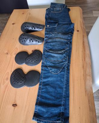 pantaloni moto con protezioni Donna
