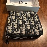 Portafoglio zip tessuto Dior