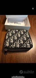 Portafoglio zip tessuto Dior