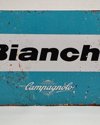 Targa Vintage Bianchi in Metallo 30x20cm