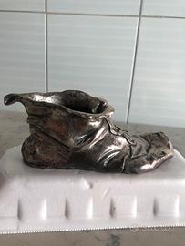 Statua marchiata in peltro. Italia Epoca anni '50.