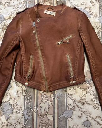 Giacca Twinset pelle marrone bimba 8A