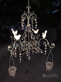 Lampadario a colomba per giardino zen