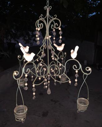Lampadario a colomba per giardino zen