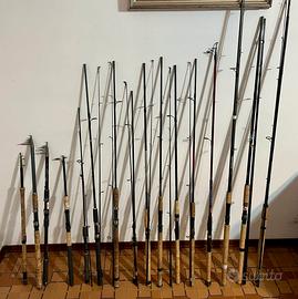 16 Canne da pesca Spinning varie