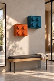 Contenitori da parete stile lego