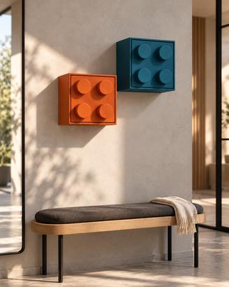 Contenitori da parete stile lego