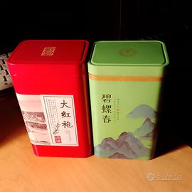 2 Té cinesi pregiati in confezione di latta SIGIL