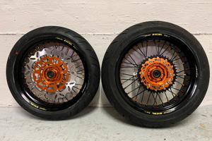 Cerchi 17 Excel Faba motard ktm GOMMATI NUOVI