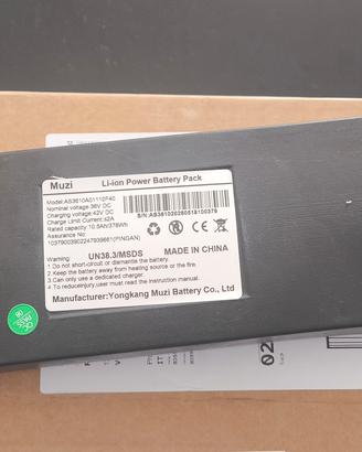 Batteria Li-ion 36v 10.5A (378wh) NUOVO 