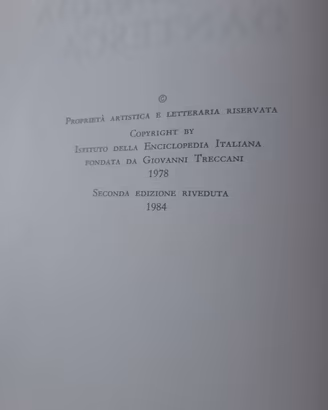 ENCICLOPEDIA DANTESCA TRECCANI 6 VOLUMI