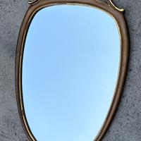 Specchio ovale cornice legno grande 82x52 cm