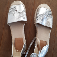 Espadrillas glitter donna argento nr 36