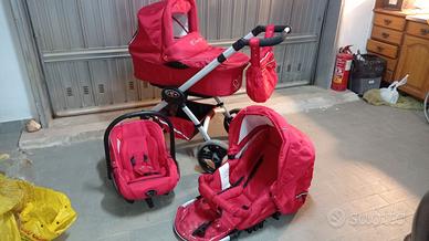Trio passeggino carrozzina rosso sweet years CAM
