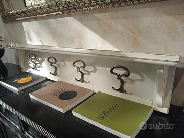 attaccapanni con 4 ganci in ferro