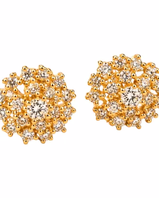 Orecchini bottone  Oro 18kt   DIiamanti ct 0.71